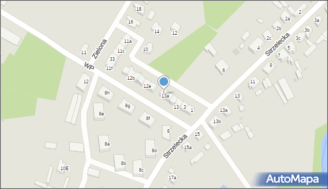 Czarne, Zielona, 11, mapa Czarne