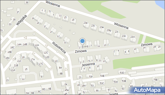 Czeladź, Zimowa, 3, mapa Czeladź