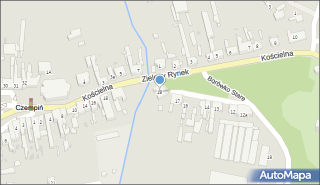 Czempiń, Zielony Rynek, 18, mapa Czempiń