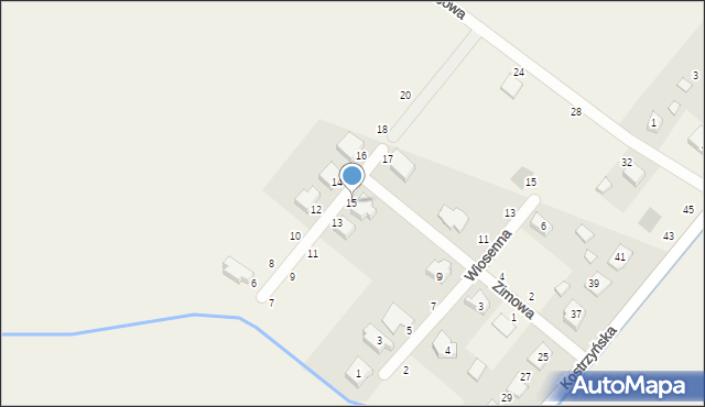 Czerlejno, Zimowa, 15, mapa Czerlejno