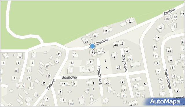 Czerwonak, Zielona, 16A, mapa Czerwonak