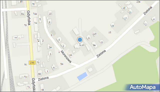 Czerwonak, Zielona, 7, mapa Czerwonak