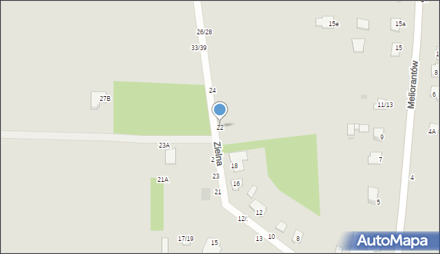 Częstochowa, Zielna, 22, mapa Częstochowy