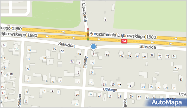 Dąbrowa Górnicza, Ziemby Jana, 1, mapa Dąbrowa Górnicza