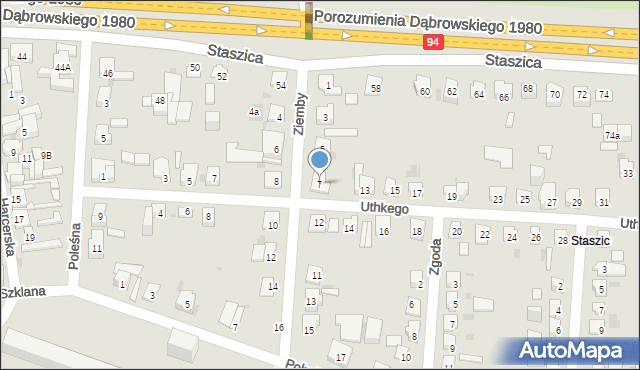 Dąbrowa Górnicza, Ziemby Jana, 7, mapa Dąbrowa Górnicza