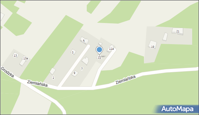 Dąbrówka Nowa, Ziemiańska, 11, mapa Dąbrówka Nowa