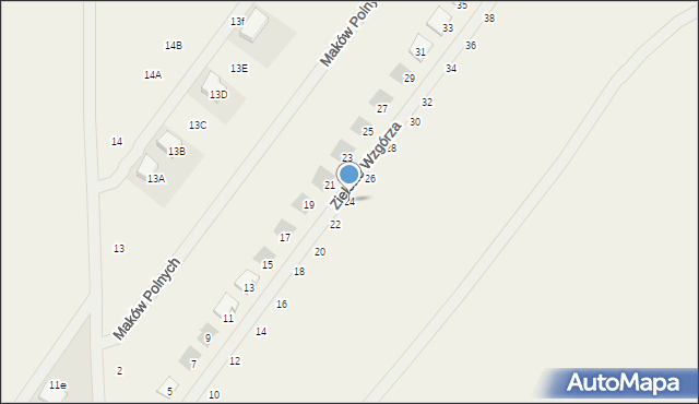 Daszewice, Zielone Wzgórza, 24, mapa Daszewice