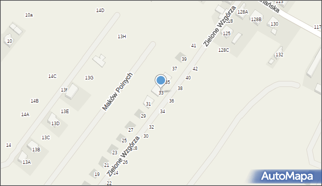 Daszewice, Zielone Wzgórza, 33, mapa Daszewice