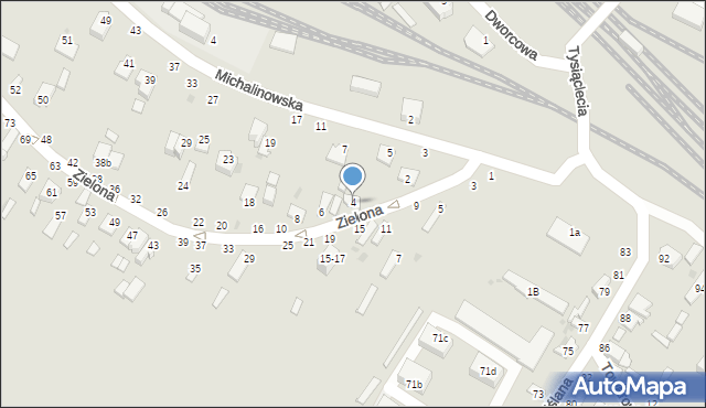 Dęblin, Zielona, 4, mapa Dęblin