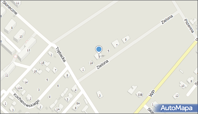 Debrzno, Zielona, 3, mapa Debrzno