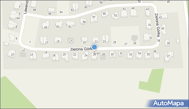 Dobra, Zielona Górka, 26, mapa Dobra