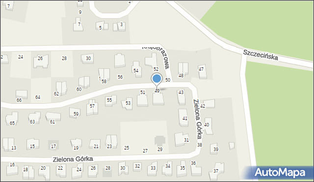Dobra, Zielona Górka, 49, mapa Dobra