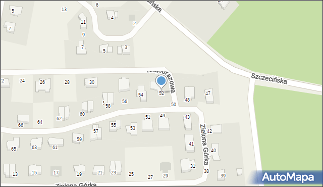 Dobra, Zielona Górka, 52, mapa Dobra