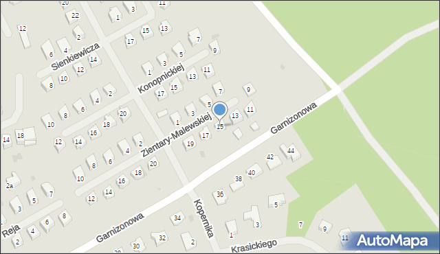 Dobre Miasto, Zientary-Malewskiej Marii, 15, mapa Dobre Miasto