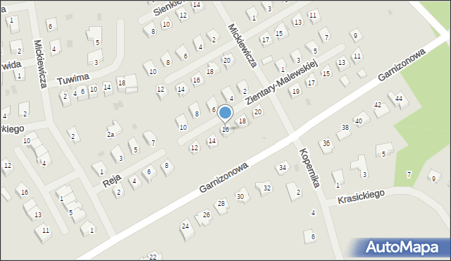 Dobre Miasto, Zientary-Malewskiej Marii, 16, mapa Dobre Miasto