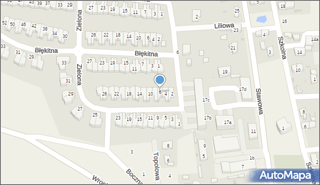 Dobrzykowice, Zielona, 6, mapa Dobrzykowice