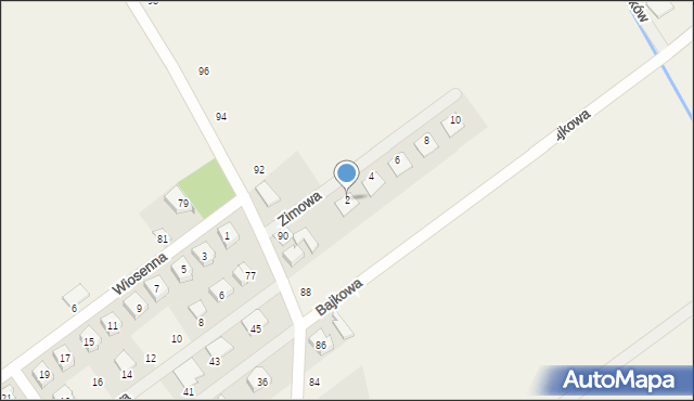 Dopiewo, Zimowa, 2, mapa Dopiewo