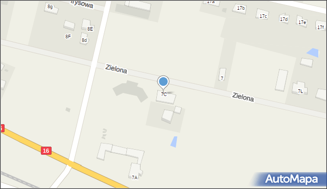 Dragacz, Zielona, 4, mapa Dragacz