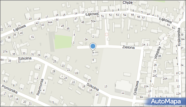 Drezdenko, Zielona, 7, mapa Drezdenko