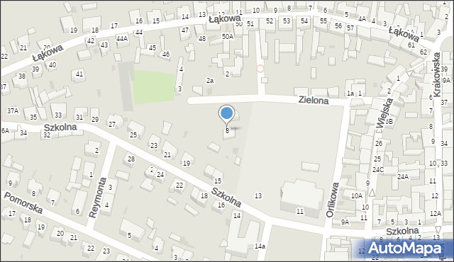 Drezdenko, Zielona, 8, mapa Drezdenko