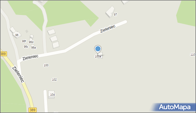 Duszniki-Zdrój, Zieleniec, 100a, mapa Duszniki-Zdrój