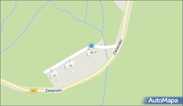 Duszniki-Zdrój, Zieleniec, 45, mapa Duszniki-Zdrój