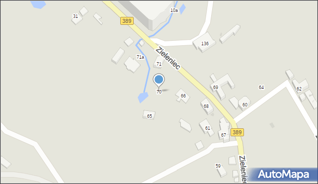 Duszniki-Zdrój, Zieleniec, 70, mapa Duszniki-Zdrój