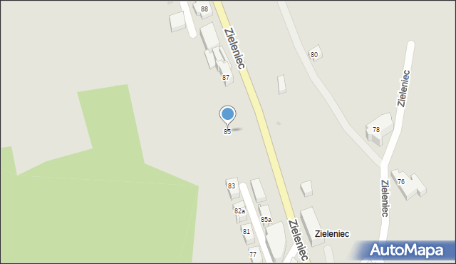 Duszniki-Zdrój, Zieleniec, 85, mapa Duszniki-Zdrój