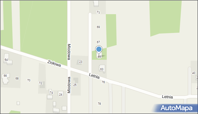 Dziechciniec, Ziołowa, 65, mapa Dziechciniec