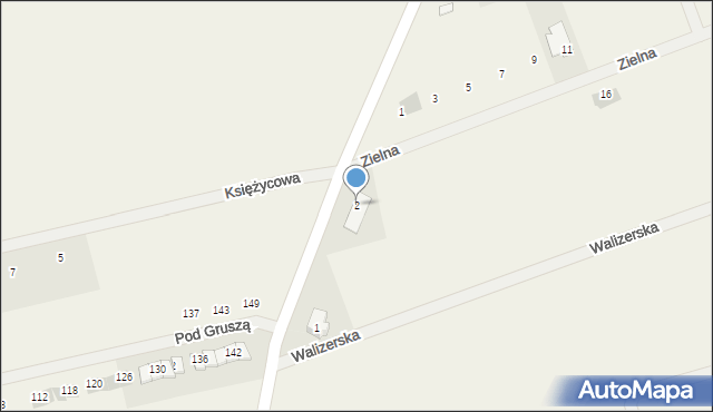 Dzierzążenko, Zielna, 2, mapa Dzierzążenko