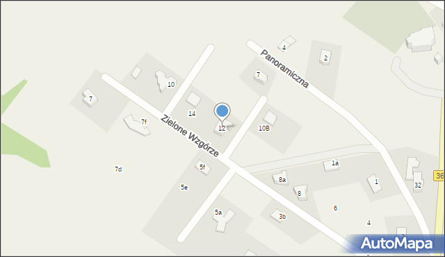 Dziwiszów, Zielone Wzgórze, 12, mapa Dziwiszów