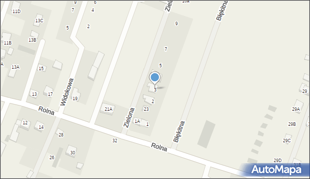 Fasty, Zielona, 3, mapa Fasty