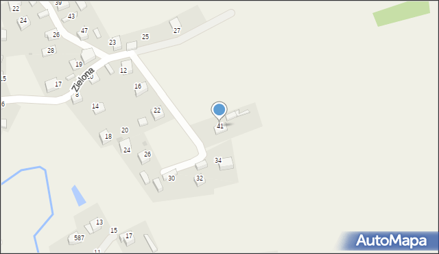 Filipowice, Zielona, 41, mapa Filipowice