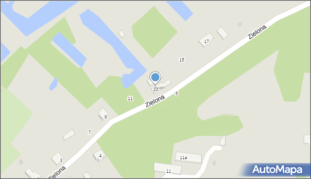 Frombork, Zielona, 13, mapa Frombork