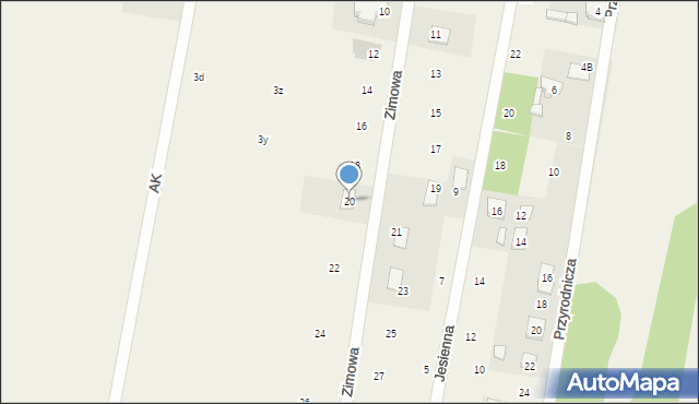 Gałków Duży, Zimowa, 20, mapa Gałków Duży