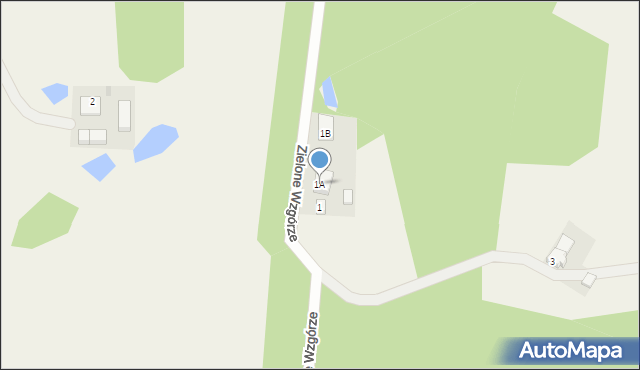 Garcz, Zielone Wzgórze, 1A, mapa Garcz