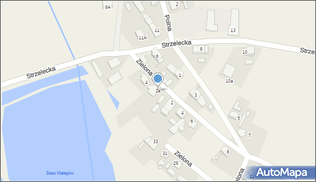 Gąsiorowice, Zielona, 2a, mapa Gąsiorowice