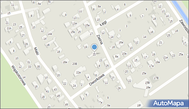 Gdańsk, Zielna, 21, mapa Gdańska