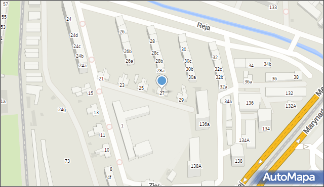 Gdańsk, Zielony Trójkąt, 27, mapa Gdańska