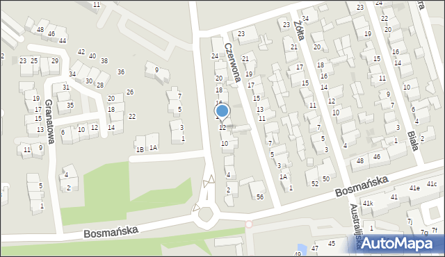 Gdynia, Zielona, 12, mapa Gdyni