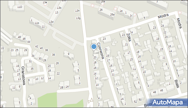 Gdynia, Zielona, 22, mapa Gdyni