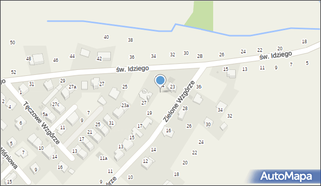 Giebułtów, Zielone Wzgórze, 25, mapa Giebułtów