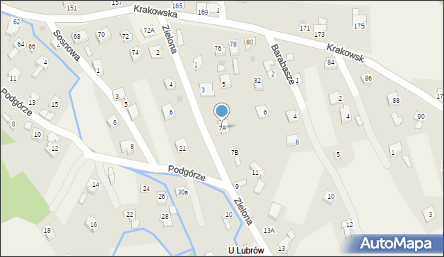 Gilowice, Zielona, 7A, mapa Gilowice