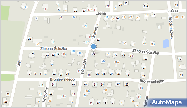 Glinojeck, Zielona Ścieżka, 24, mapa Glinojeck