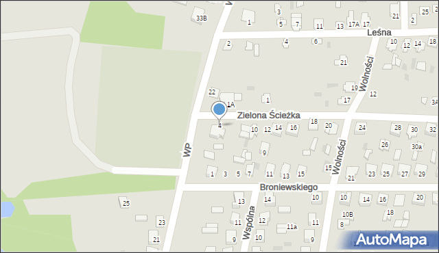 Glinojeck, Zielona Ścieżka, 4, mapa Glinojeck