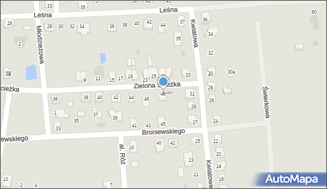 Glinojeck, Zielona Ścieżka, 48, mapa Glinojeck