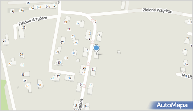 Gliwice, Zielone Wzgórze, 9, mapa Gliwic