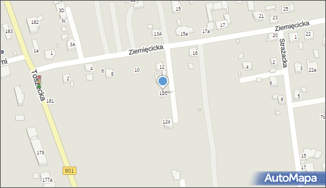 Gliwice, Ziemięcicka, 12C, mapa Gliwic