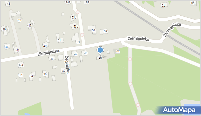 Gliwice, Ziemięcicka, 48, mapa Gliwic