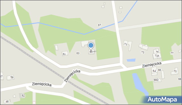 Gliwice, Ziemięcicka, 65, mapa Gliwic